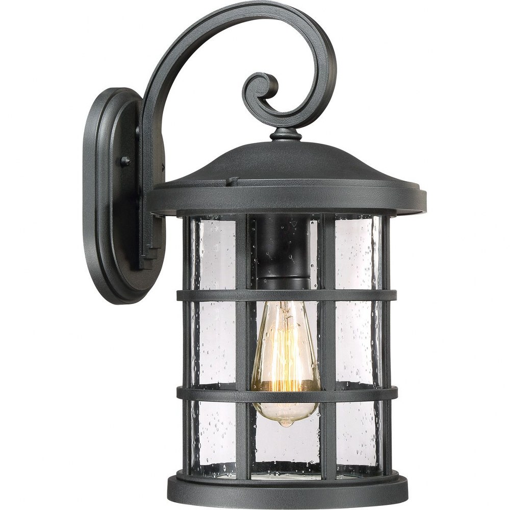 Quoizel Lighting-CSE8410EK-Crusade - 150W 1 Light Outdoor Large Wall Lantern - 17.75 Inches high made with Coastal Armour Earth Black  Palladian Bronze Finish with Clear Seedy Glass