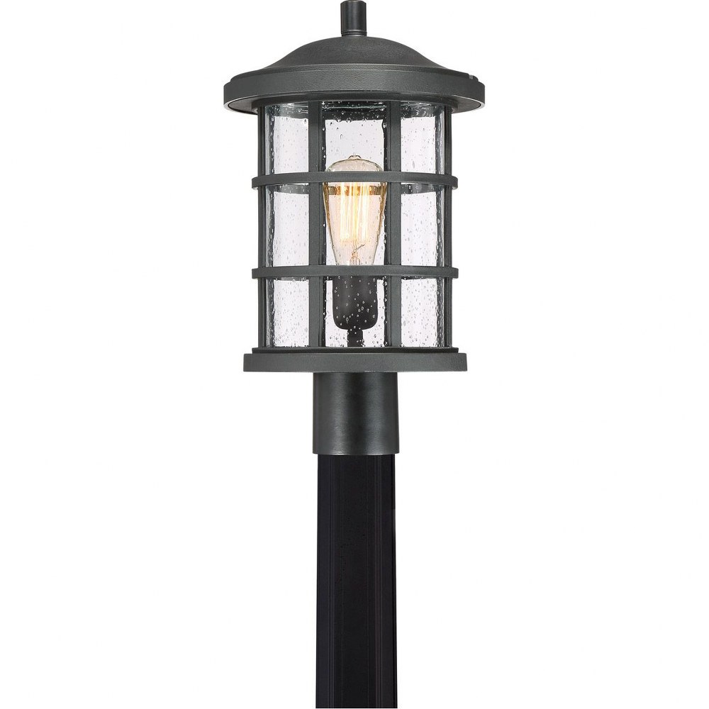 Quoizel Lighting-CSE9010EK-Crusade - 150W 1 Light Outdoor Large Post Lantern - 17.25 Inches high made with Coastal Armour Earth Black  Palladian Bronze Finish with Clear Seedy Glass