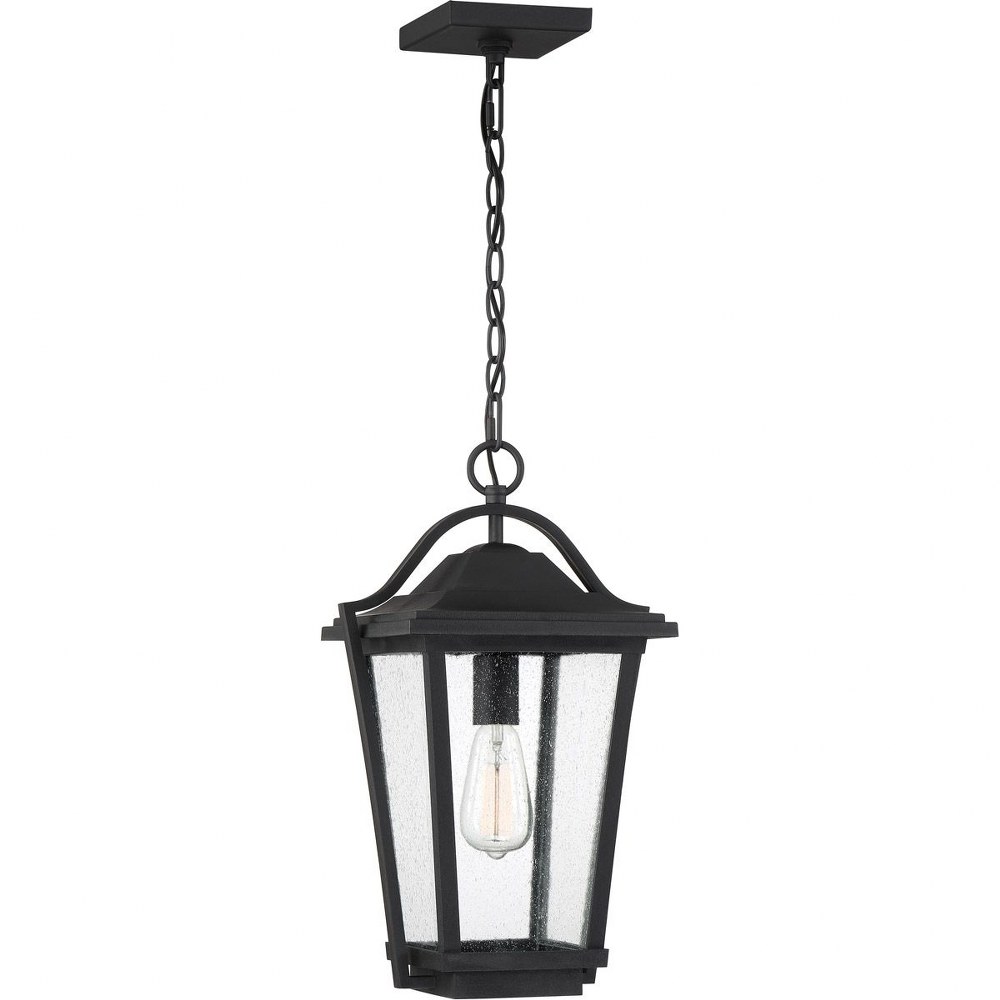 Quoizel Lighting-DRS1911EK-Darius - 1 Light Outdoor Hanging Lantern made with Coastal Armour   Earth Black Finish with Clear Seedy Glass