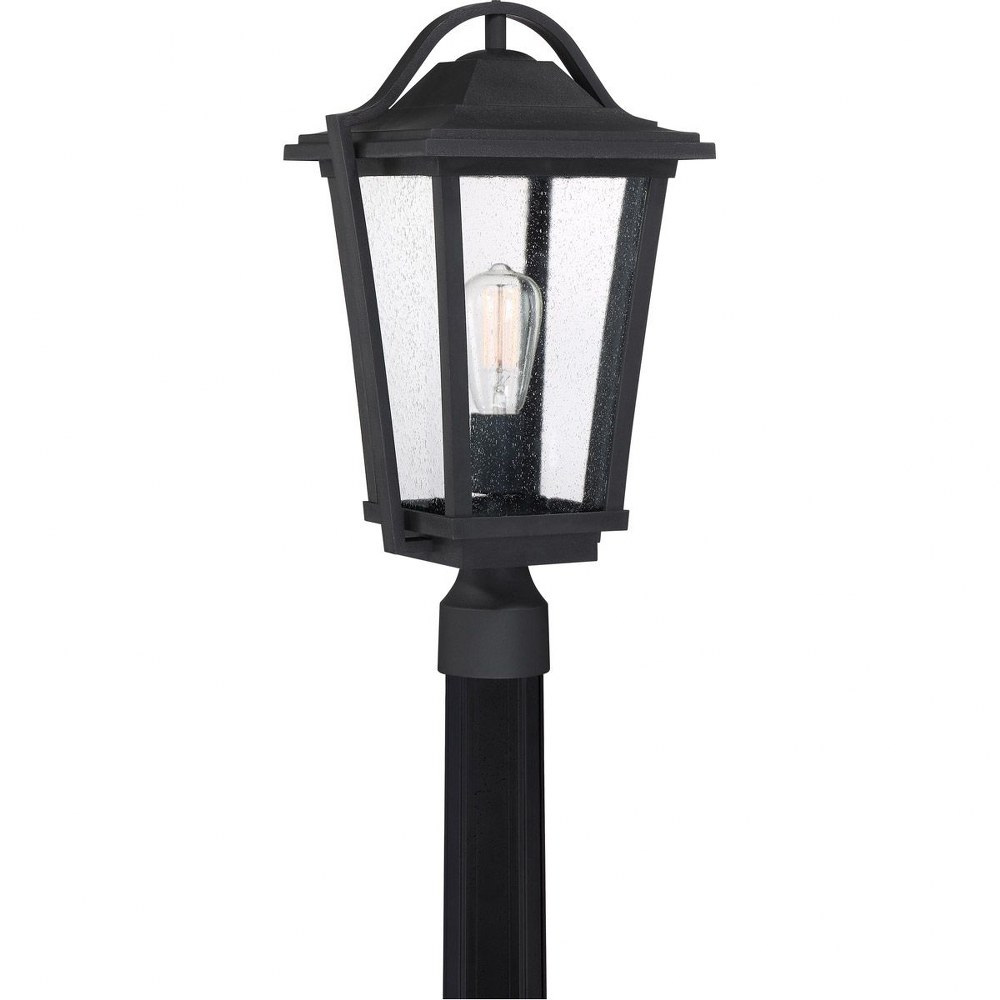 Quoizel Lighting-DRS9011EK-Darius - 1 Light Outdoor Post Lantern - 20 Inches high made with Coastal Armour   Earth Black Finish with Clear Seedy Glass