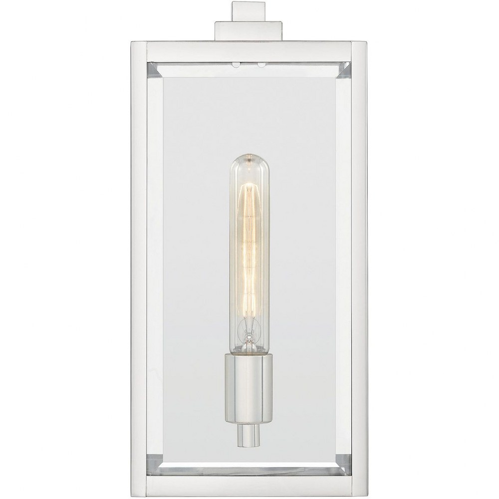 Quoizel Lighting-FER8807PK-Ferguson - 1 Light Small Wall Sconce in Transitional style - 7 Inches wide by 15 Inches high   Polished Nickel Finish with Clear Beveled Glass