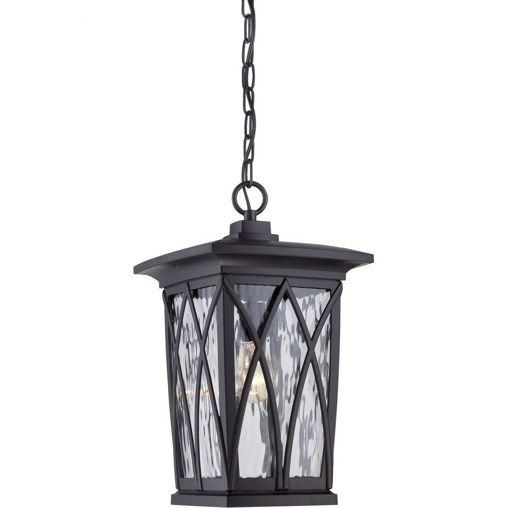 Quoizel Lighting-GVR1910K-Grover - 1 Light Outdoor Hanging Lantern - 17.5 Inches high   Grover - 1 Light Outdoor Hanging Lantern - 17.5 Inches high