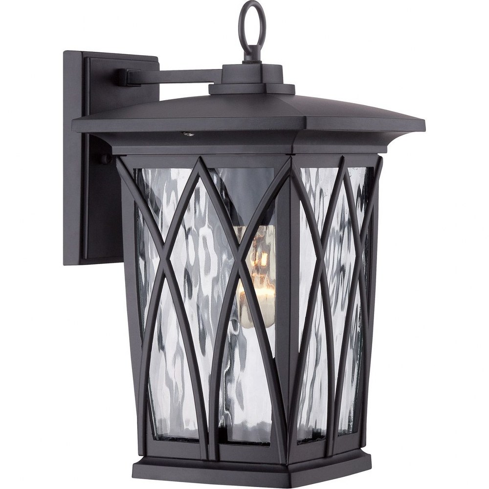 Quoizel Lighting-GVR8408K-Grover 14.5 Inch Outdoor Wall Lantern Transitional Aluminum   Grover 14.5 Inch Outdoor Wall Lantern Transitional Aluminum