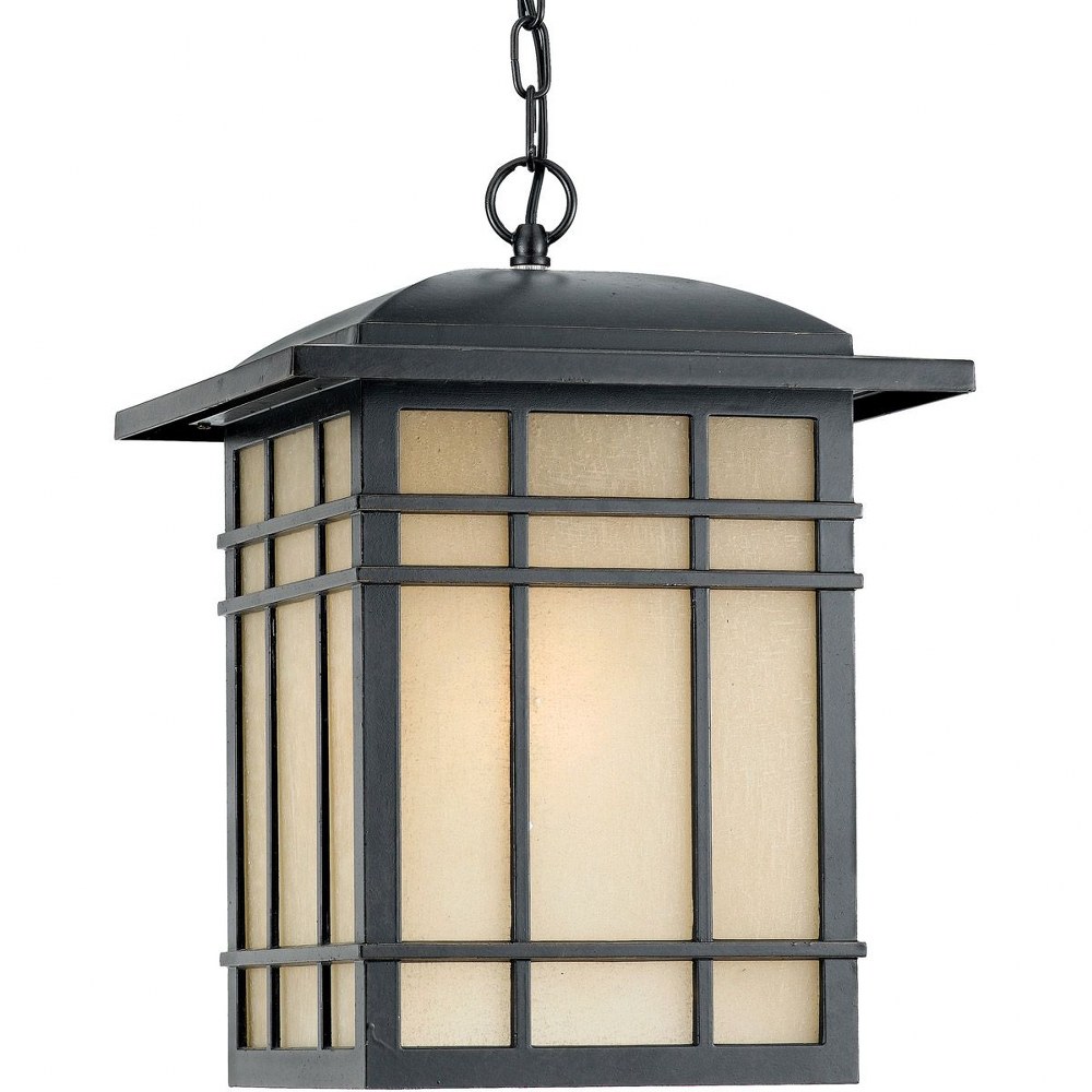 Quoizel Lighting-HC1913IB-Hillcrest - 1 Light Outdoor Hanging Lantern   Imperial Bronze Finish with Opaque Linen Glass