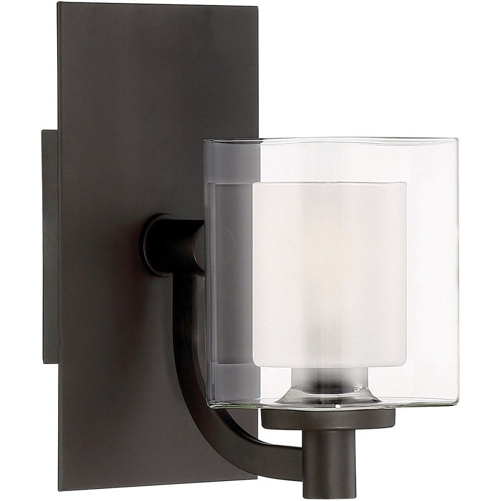 Quoizel Lighting-KLT8601WTLED-Kolt 1 Light Transitional Bath Vanity - 9 Inches high Western Bronze  Western Bronze Finish with Clear/Sand Blast Glass