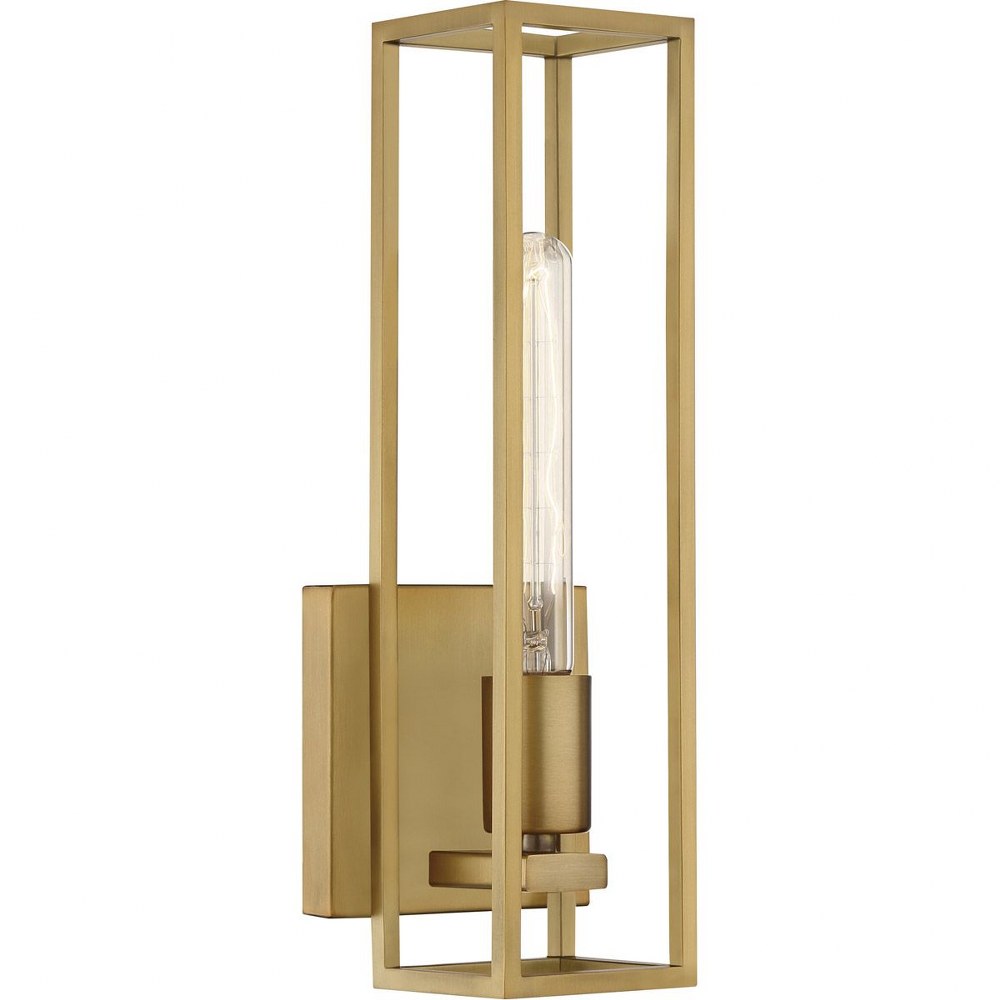 Quoizel Lighting-LGN8605WS-Leighton 1 Light Transitional Bath Vanity   Weathered Brass Finish