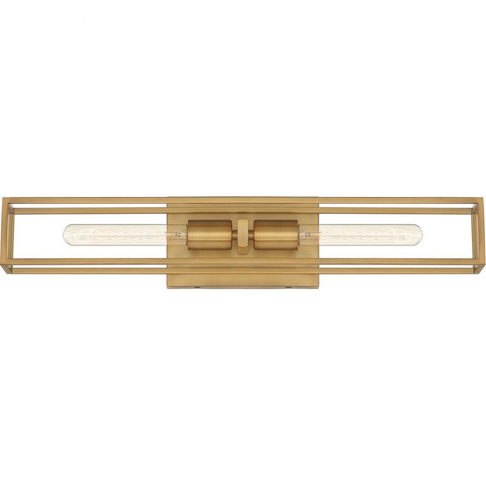 Quoizel Lighting-LGN8624WS-Leighton 2 Light Transitional Bath Vanity   Weathered Brass Finish