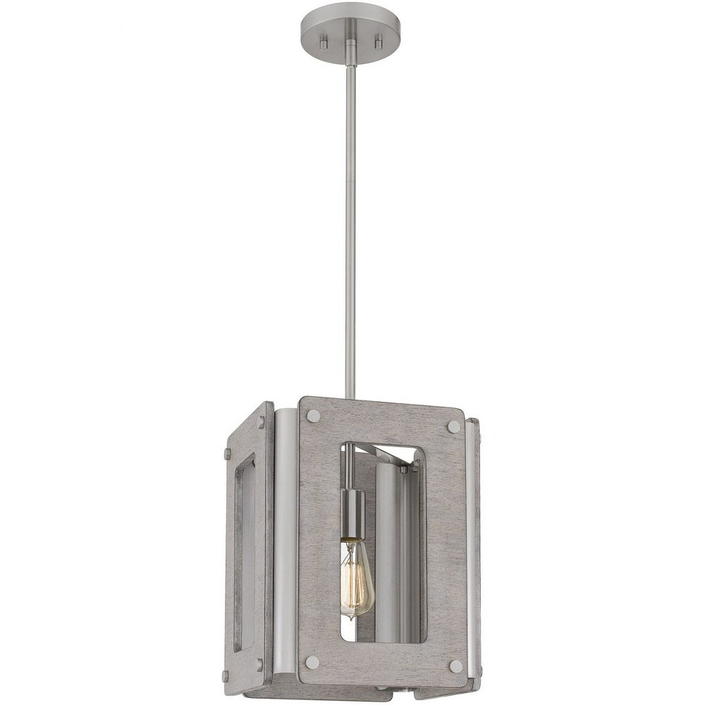 Quoizel Lighting-LNY5212BN-Lonny - 1 Light Pendant in Transitional style - 10.75 Inches wide by 13.5 Inches high   Brushed Nickel Finish