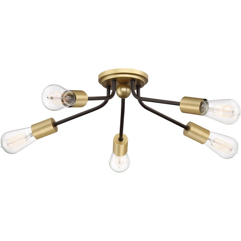 Quoizel Lighting-LTT1628WT-Latitude - 5 Light Flush Mount Western Bronze  Earth Black Finish