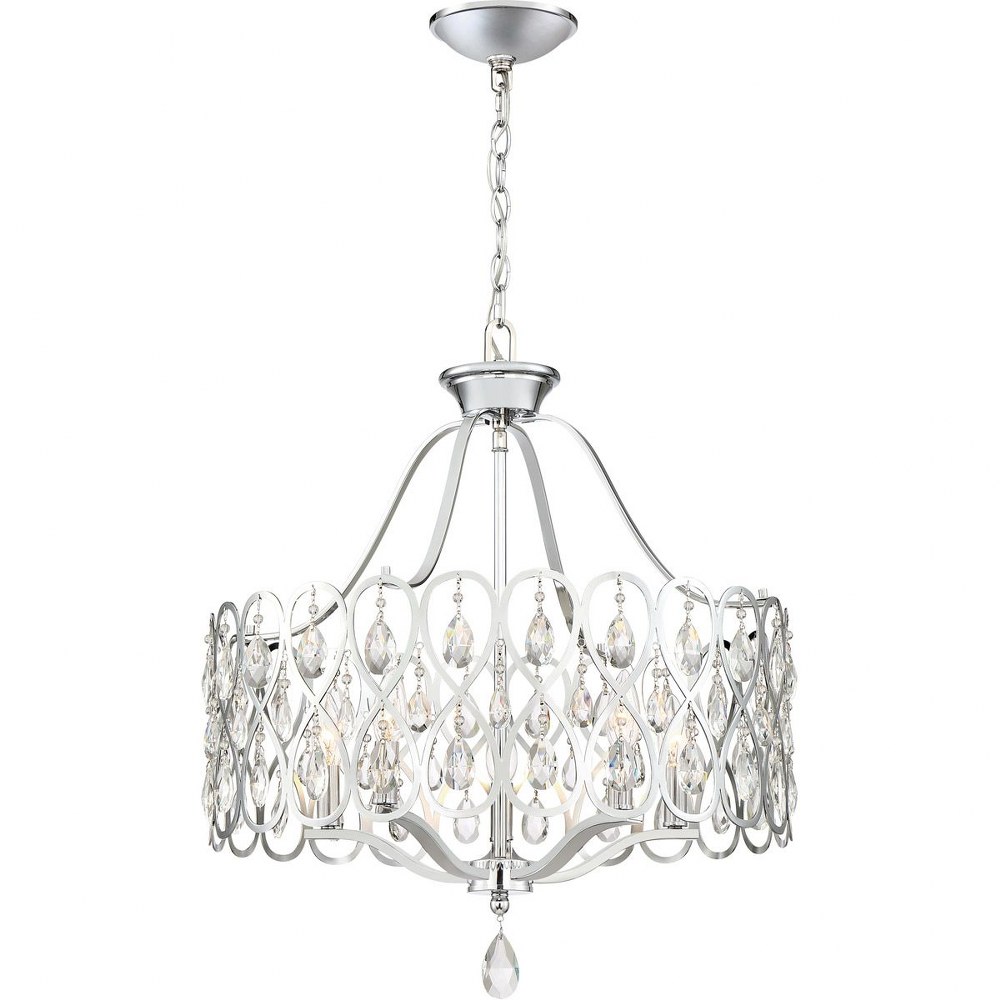 Quoizel Lighting-LUL5022C-Lulu Chandelier 5 Light Steel - 25.25 Inches high   Polished Chrome Finish