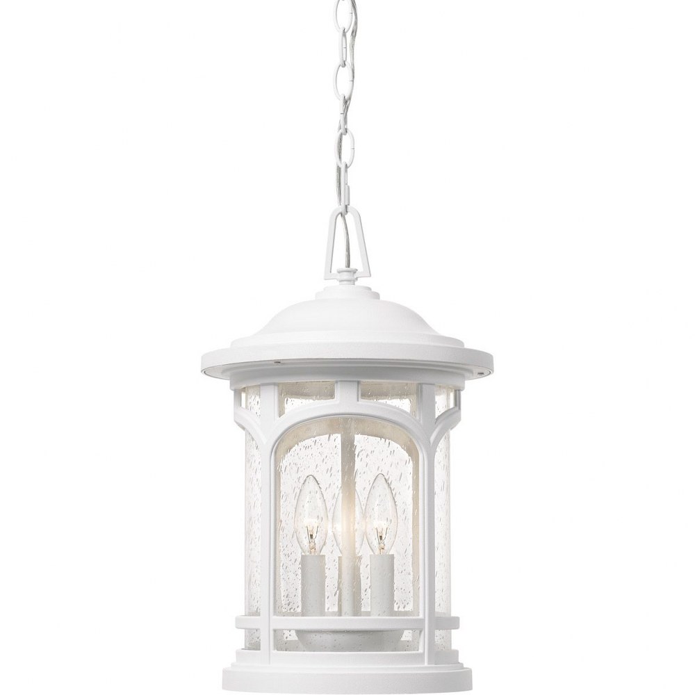 Quoizel Lighting-MBH1911W-Marblehead - 3 Light Outdoor Hanging Lantern - 18 Inches high made with Coastal Armour Fresco  Palladian Bronze Finish with Clear Seedy Glass