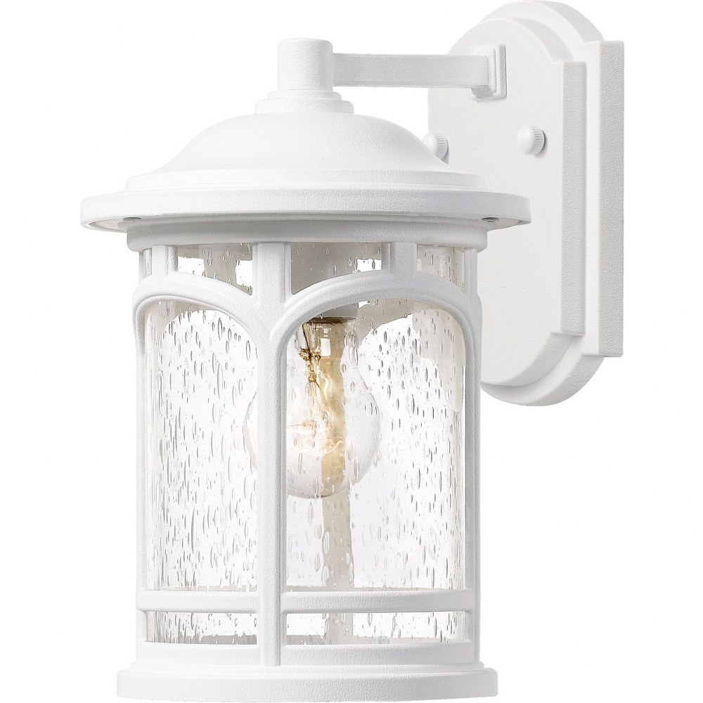 Quoizel Lighting-MBH8407W-Marblehead 11 Inch Outdoor Wall Lantern Transitional - 11 Inches high made with Coastal Armour Fresco  Palladian Bronze Finish with Clear Seedy Glass