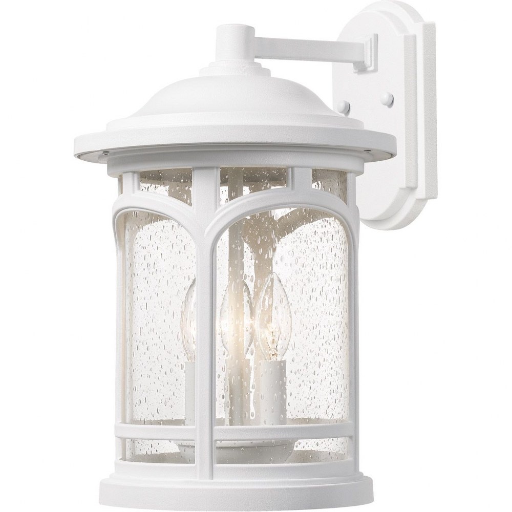 Quoizel Lighting-MBH8409W-Marblehead 14.5 Inch Outdoor Wall Lantern Transitional - 14.5 Inches high made with Coastal Armour Fresco  Palladian Bronze Finish with Clear Seedy Glass