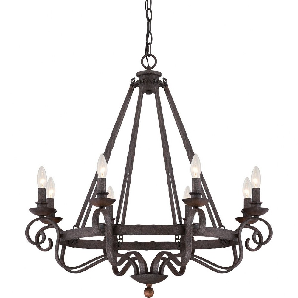 1809328 Quoizel Lighting-NBE5008RK-Noble Chandelier 8 Ligh sku 1809328