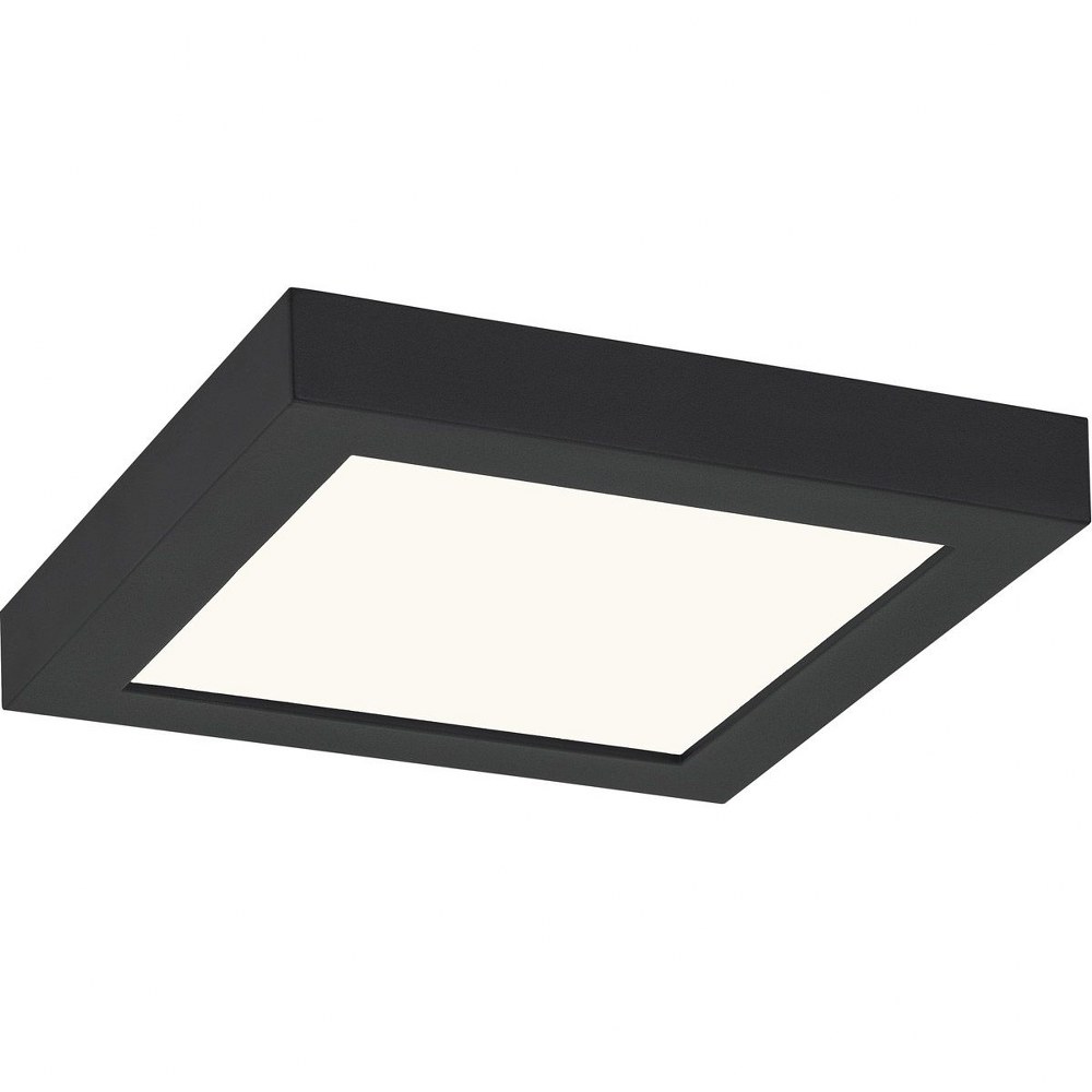 Quoizel Lighting-OST1608EK-Outskirts - 12W 1 LED Flush Mount in Transitional style - 7.5 Inches wide by 1 Inch high Earth Black  Earth Black Finish