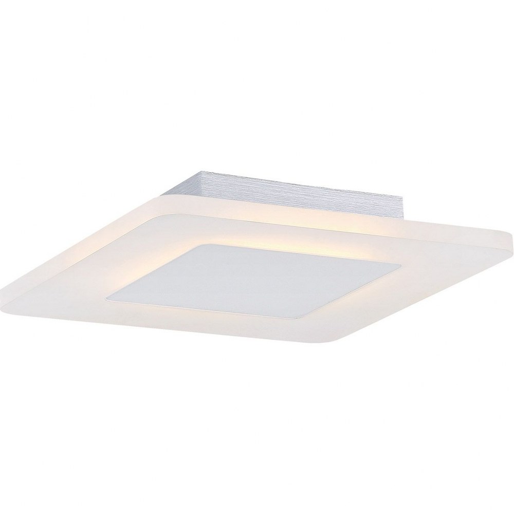 Quoizel Lighting-PCAW1611W-Platinum Aglow - 9W 1 LED Small Semi-Flush Mount - 2 Inches high   White Lustre Finish