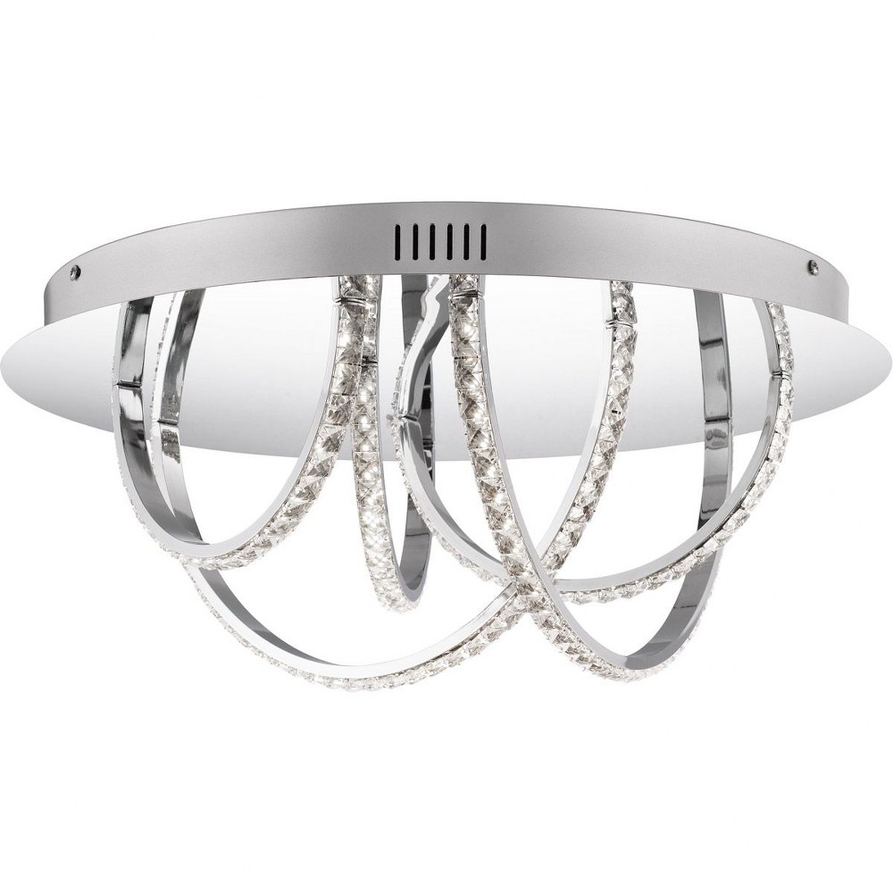 Quoizel Lighting-PCDM1618C-Diamond - 26W 1 LED Flush Mount - 6.75 Inches high   Polished Chrome Finish