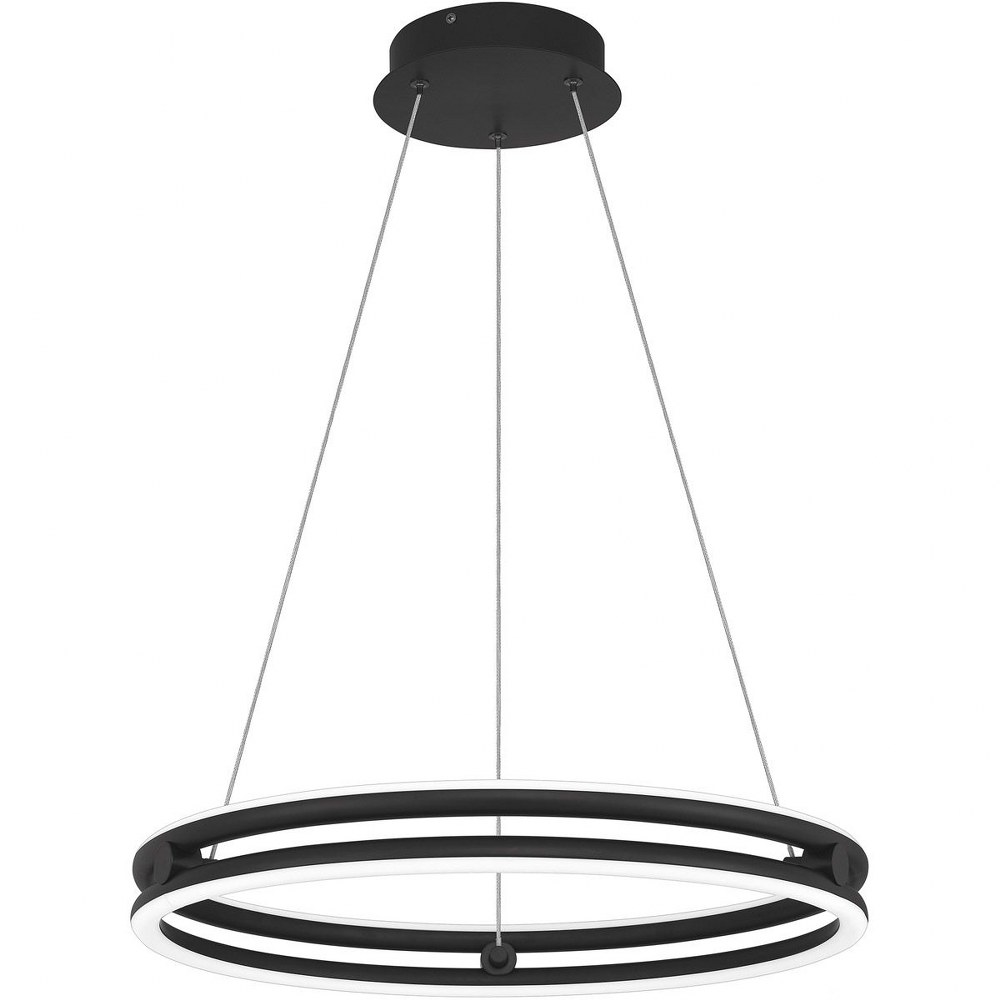 Quoizel Lighting-PCGVS2820MBK-Graves - 40W 1 LED Pendant in Transitional style - 20 Inches wide by 2.25 Inches high   Matte Black Finish