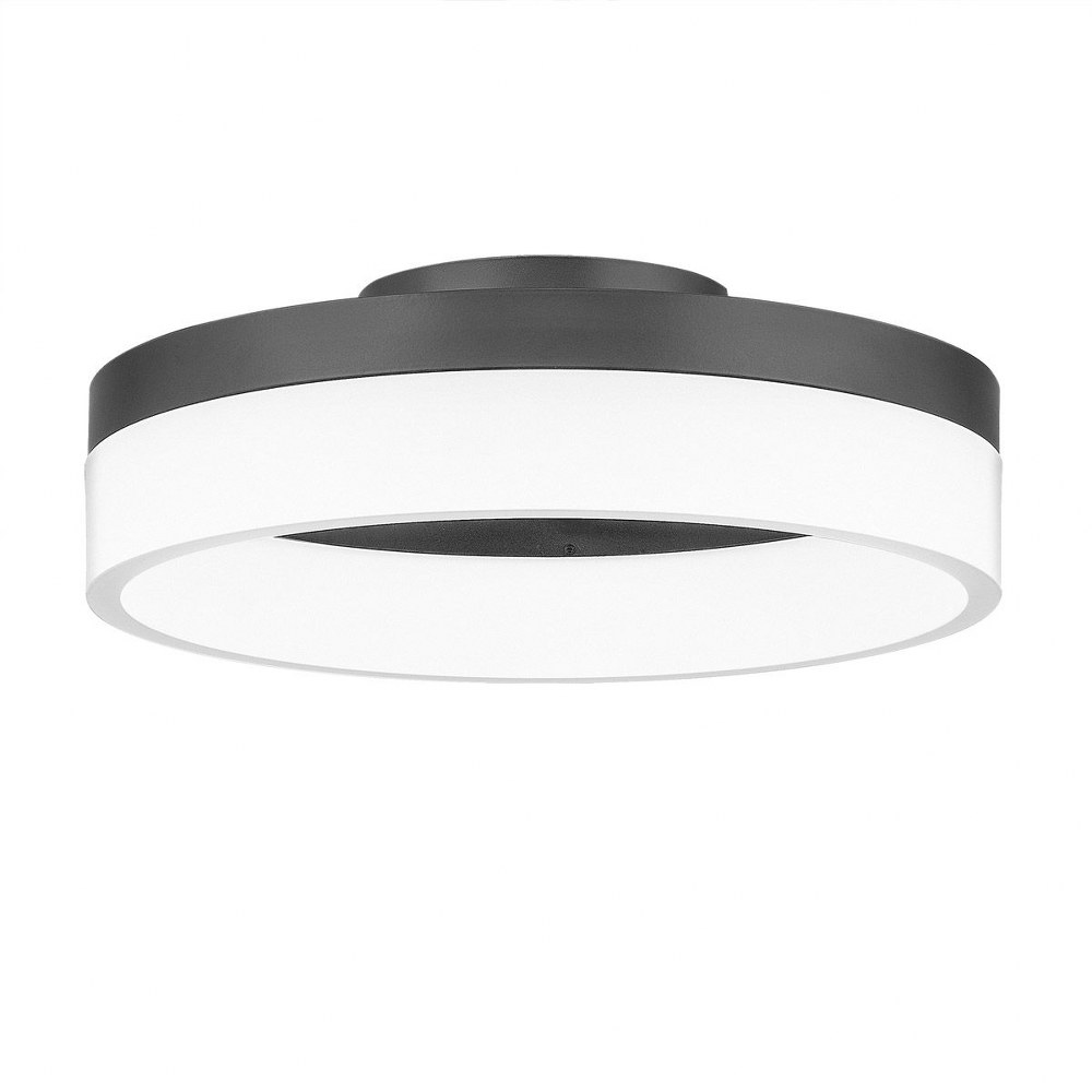 Quoizel Lighting-PCOH1608OI-Cohen - 14W 1 LED Flush Mount - 4 Inches high   Oil Rubbed Bronze Finish with Etched Acrylic Glass