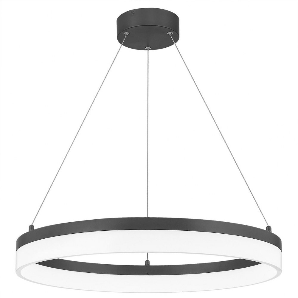 Quoizel Lighting-PCOH2824OI-Cohen - 34W 1 LED Pendant - 2.75 Inches high   Oil Rubbed Bronze Finish with Etched Acrylic Glass