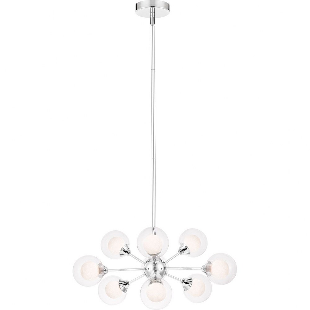 Quoizel Lighting-PCSB5009C-Platinum Collection Spellbound - 9 Light Pendant - 10 Inches high   Polished Chrome Finish with Clear Opal Glass