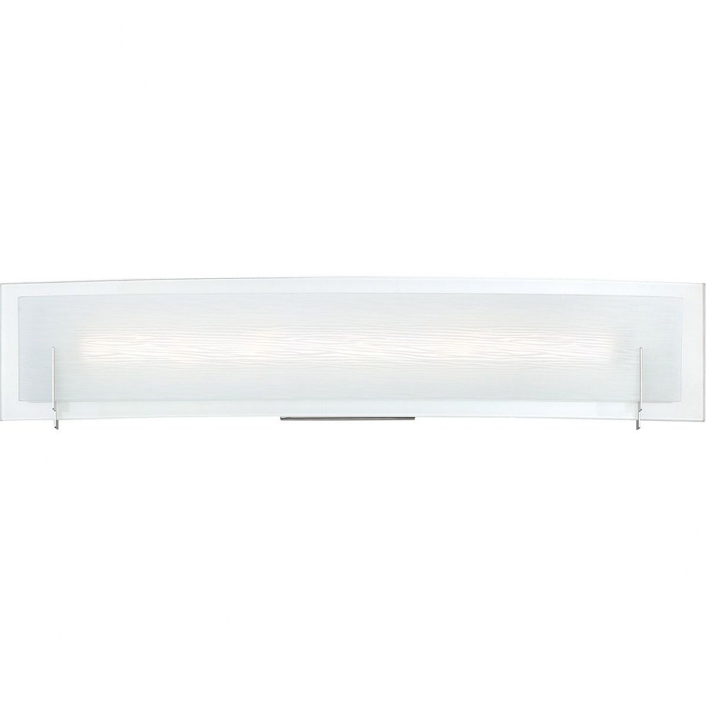 Quoizel Lighting-PCSM8524C-Platinum Collection Stream 1 Light Contemporary Bath Vanity Approved for Damp Locations - 5 Inches high   Polished Chrome Finish with Frosted/White Painted Glass