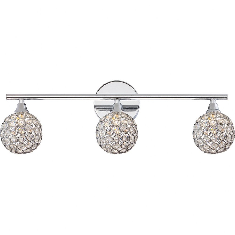 Quoizel Lighting-PCSR8603C-Platinum Shimmer - Three Light Bath Vanity   Polished Chrome Finish with Clear Glass