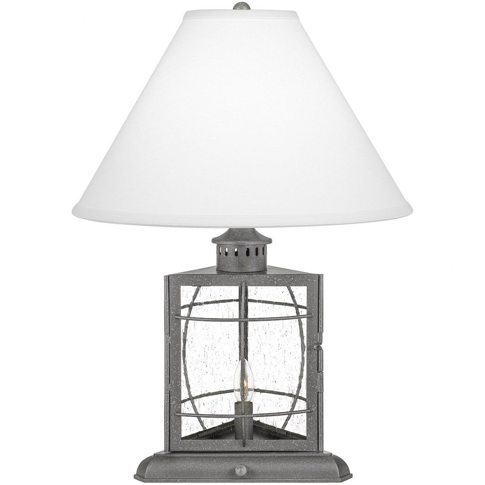 Quoizel Lighting-Q27146A1-McKenna - 2 Light Small Table Lamp in Transitional style - 16 Inches wide by 22.5 Inches high Galvanized  Matte Black Finish