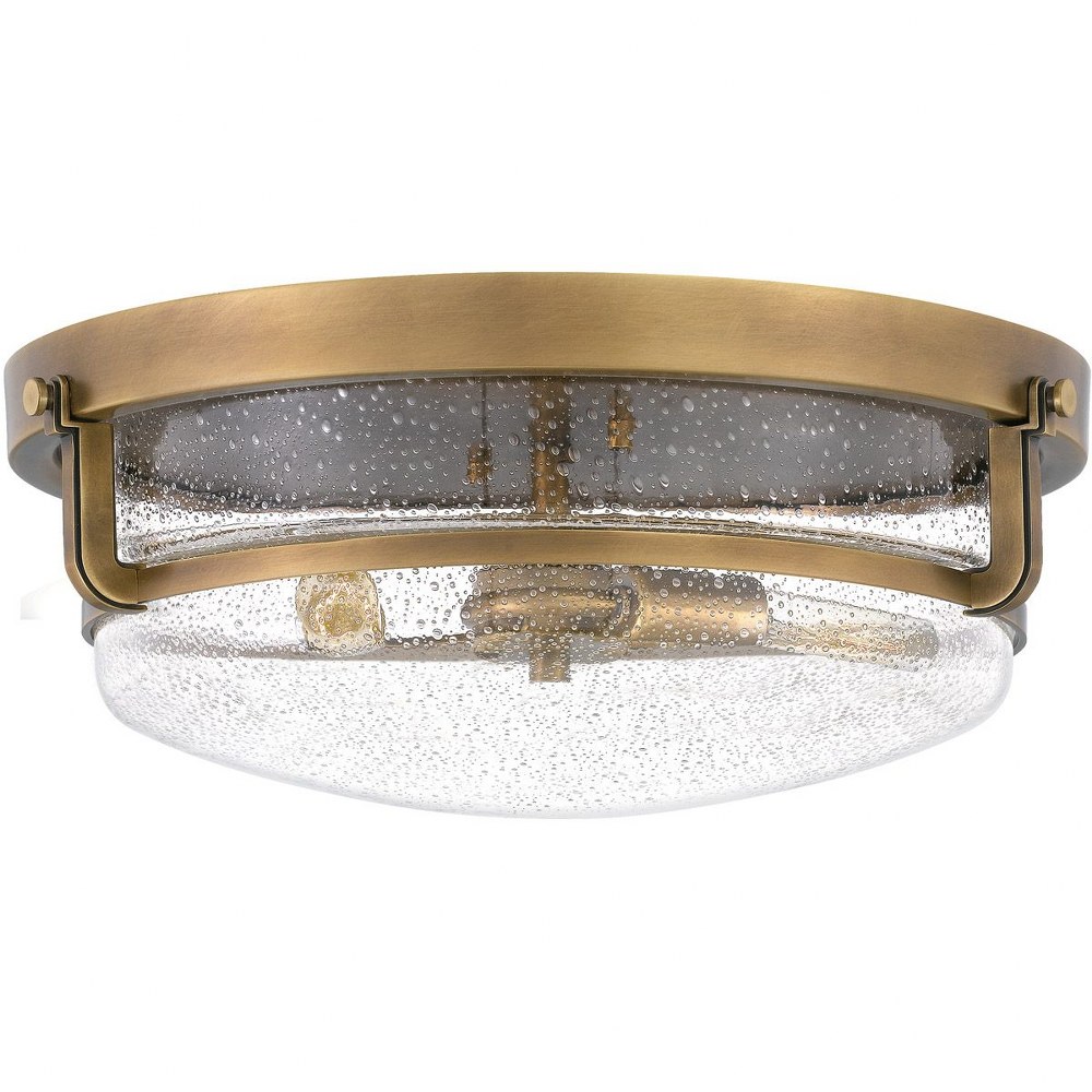 Quoizel Lighting-QF3411WS-Quoizel - 3 Light Flush Mount - 5.5 Inches high Weathered Brass  Palladian Bronze Finish with Clear Glass