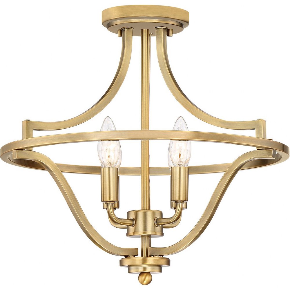 Quoizel Lighting-QF5119WS-Harvel - 4 Light Semi-Flush Mount   Harvel - 4 Light Semi-Flush Mount