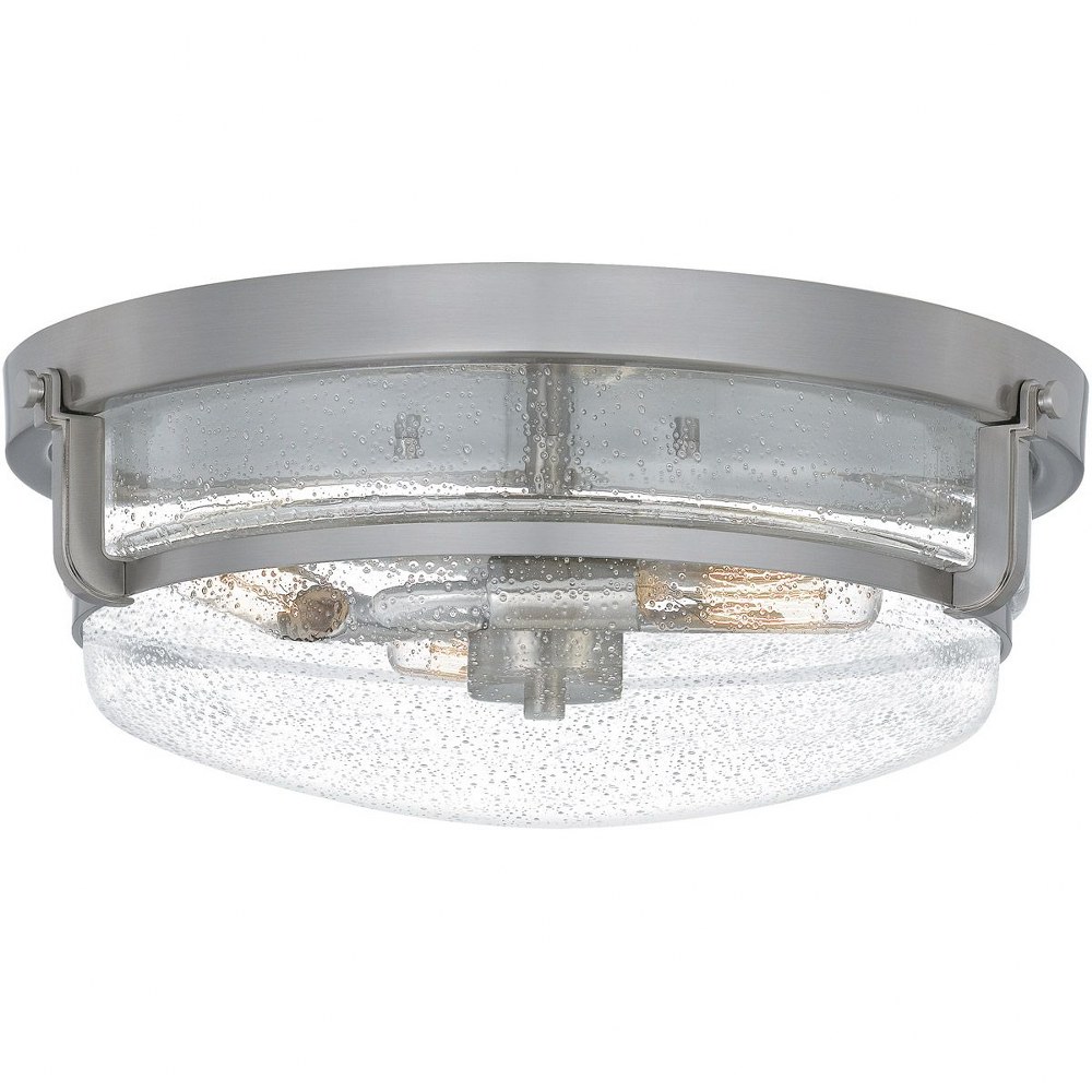 Quoizel Lighting-QF5282BN-3 Light Flush Mount in Transitional style - 13 Inches wide by 9.5 Inches high   3 Light Flush Mount in Transitional style - 13 Inches wide by 9.5 Inches high