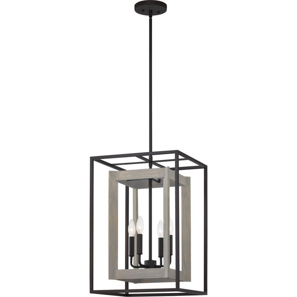 Quoizel Lighting-QP5261OZ-4 Light Foyer in Transitional style - 15 Inches wide by 22.75 Inches high   4 Light Foyer in Transitional style - 15 Inches wide by 22.75 Inches high