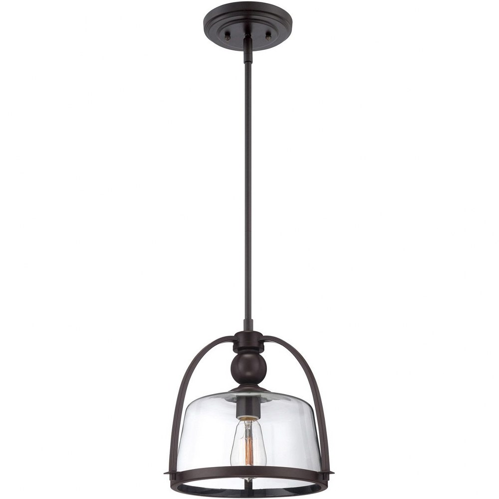 Quoizel Lighting-QPP1401WT-Ridley - 1 Light Mini-Pendant - 11 Inches high   Western Bronze Finish with Clear Glass