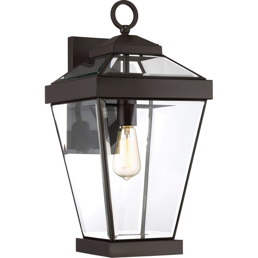 Quoizel Lighting-RAV8410WT-Ravine - 150W 1 Light Outdoor Large Wall Lantern   Western Bronze Finish with Clear Beveled Glass