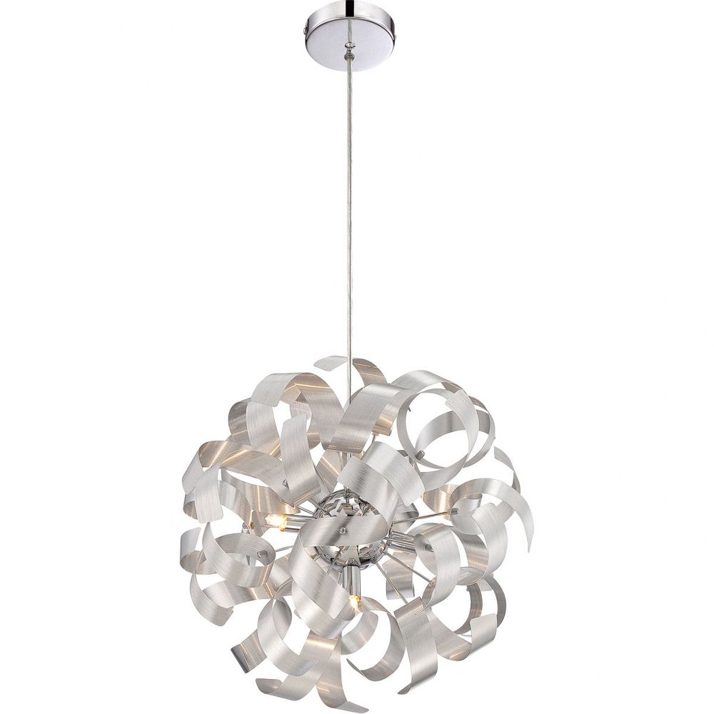 Quoizel Lighting-RBN2817MN-Ribbons - 5 Light Pendant - 17 Inches high   Millenia Finish