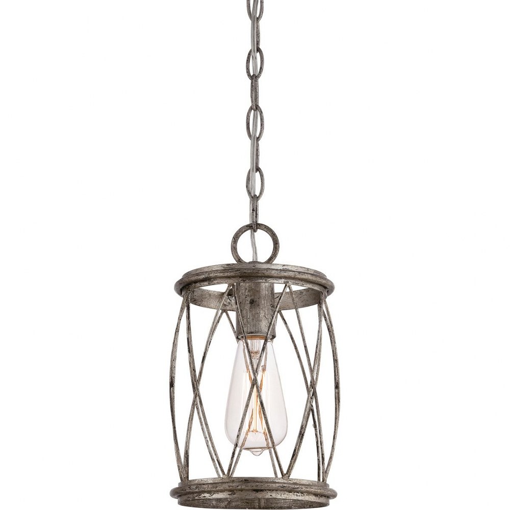 Quoizel Lighting-RDY1506CS-Dury - 1 Light Mini-Pendant - 11.25 Inches high   Century Silver Leaf Finish