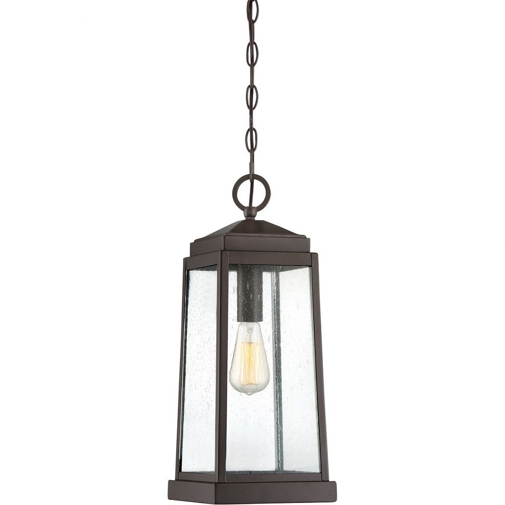 Quoizel Lighting-RNL1908WT-Ravenel - 1 Light Outdoor Hanging Lantern   Western Bronze Finish with Clear Seedy Glass