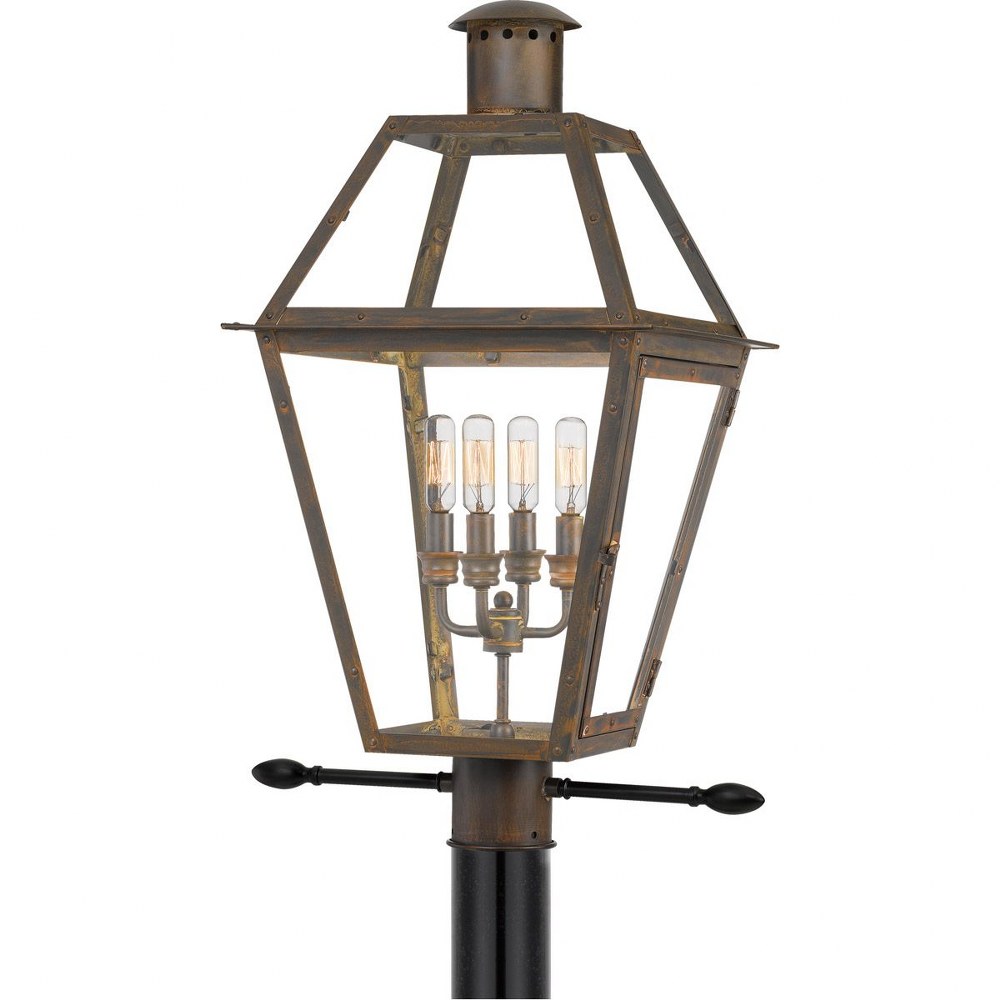 Quoizel Lighting RO9014IZ Rue De Royal 4 Light Outdoor Post Lantern