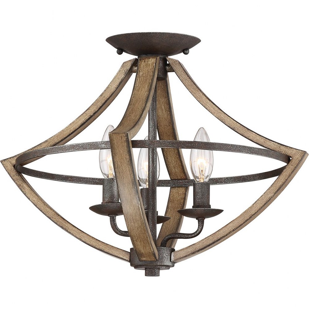 2749224 Quoizel Lighting-SHR1716RK-Shire - 3 Light Flush M sku 2749224