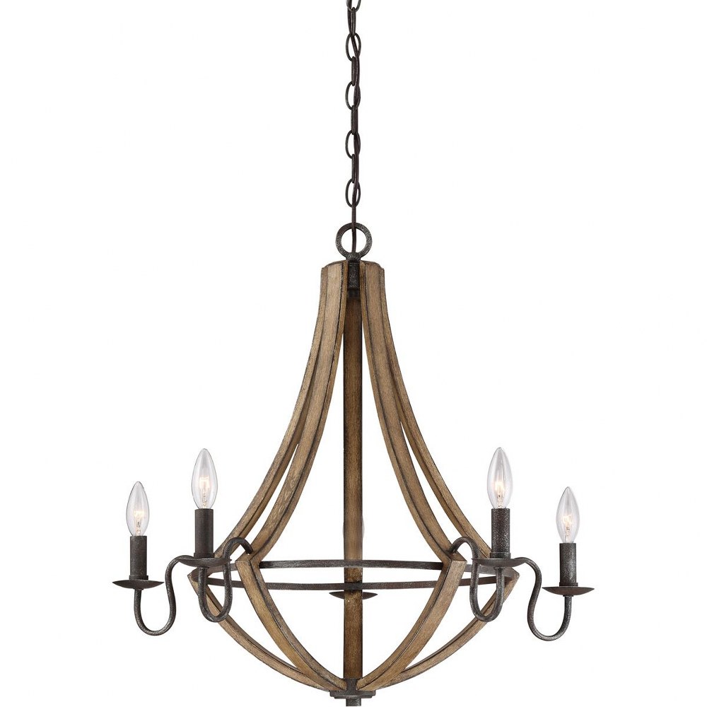 2749222 Quoizel Lighting-SHR5005RK-Shire Chandelier 5 Ligh sku 2749222