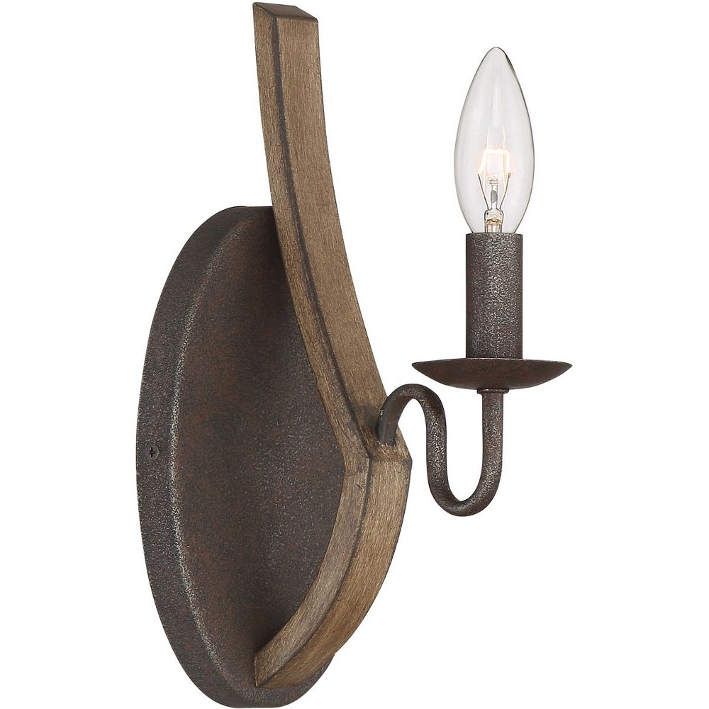 Quoizel Lighting-SHR8701RK-Shire - 1 Light Wall Sconce   Rustic Black Finish