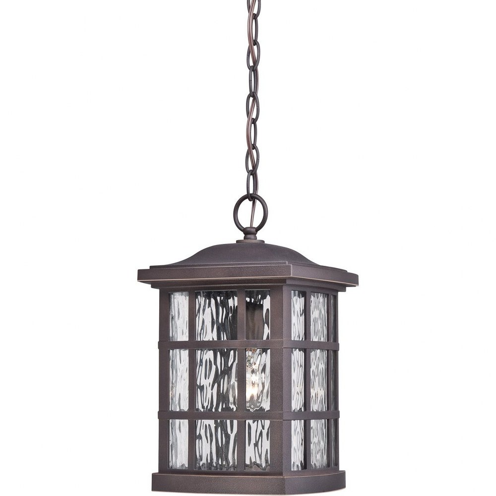 Quoizel Lighting-SNN1909PN-Stonington - 1 Light Outdoor Hanging Lantern - 15 Inches high   Palladian Bronze Finish
