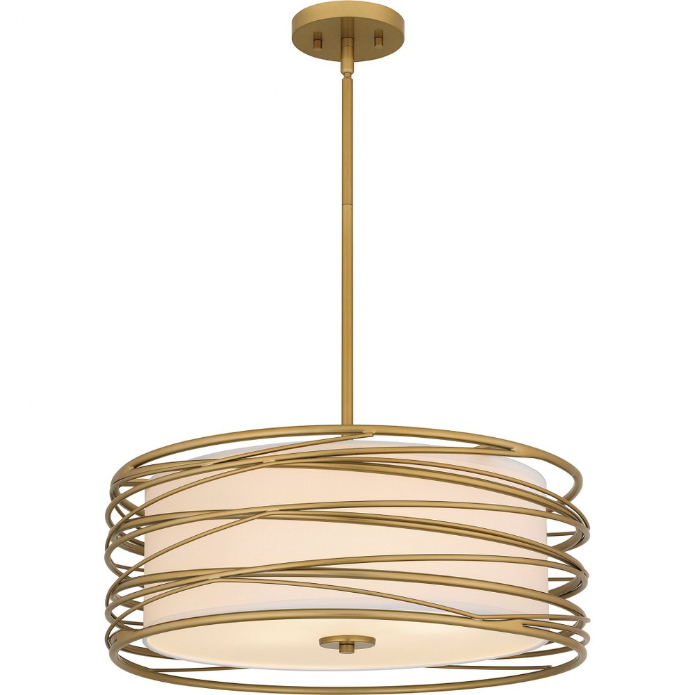 Quoizel Lighting SPL2820LG Spiral - 3 Light Pendant-7.5 Inches Tall and 20