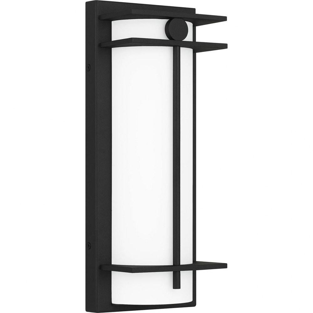 Quoizel Lighting-SYN8406EK-Syndall - 17W LED Medium Outdoor Wall Lantern - 13.75 Inches high Earth Black  Earth Black Finish
