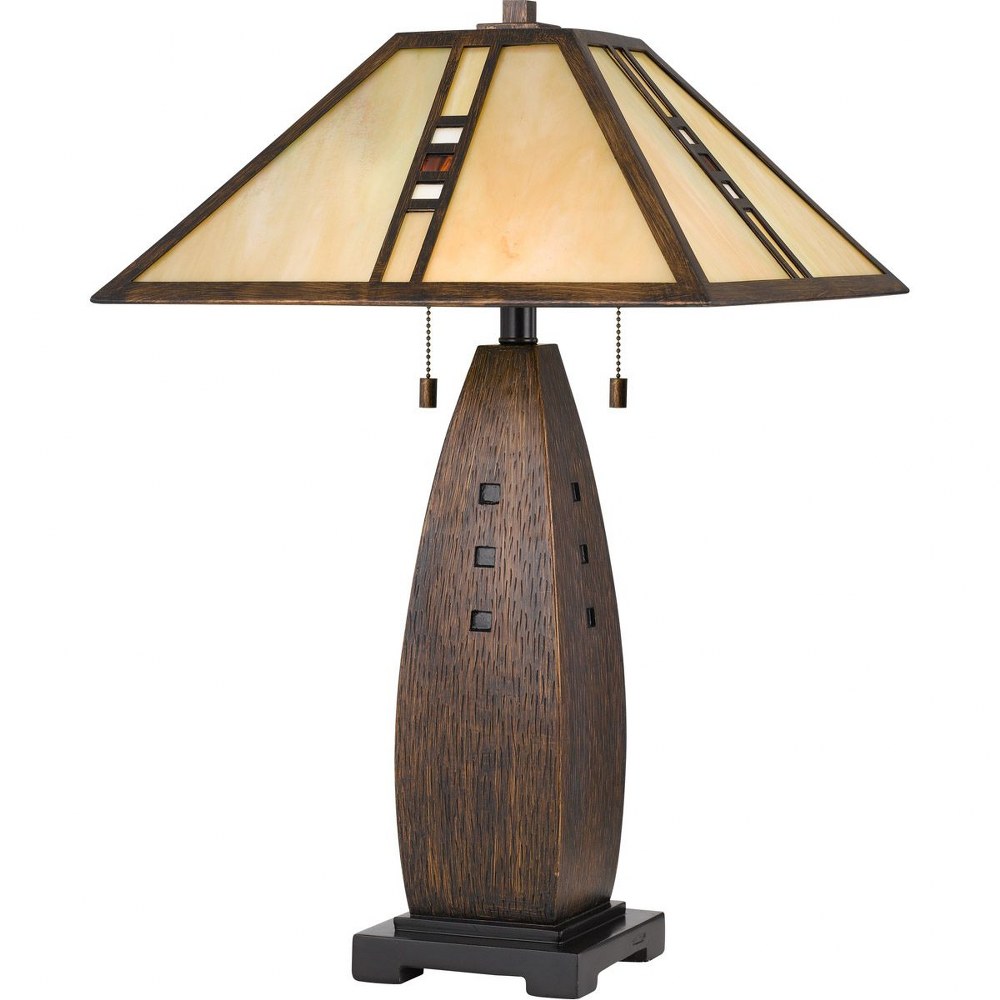 Quoizel Lighting-TF3341T-Tiffany - 2 Light Table Lamp - 26.5 Inches high   Sampled Finish with Tiffany Glass