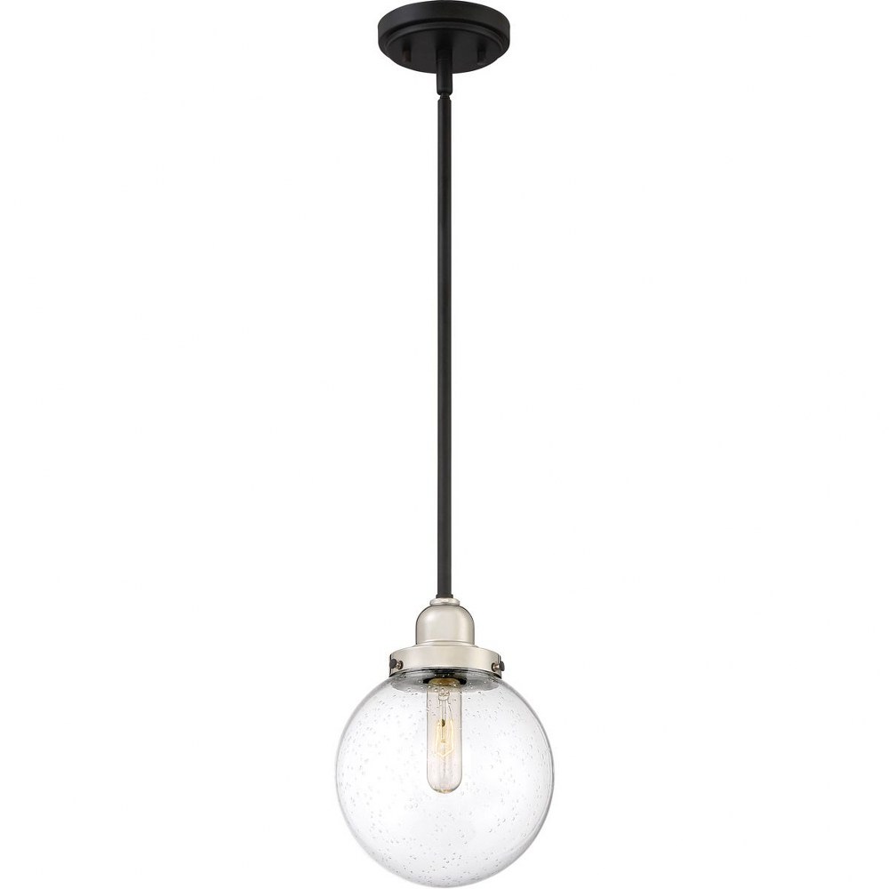 Quoizel Lighting-TNC1507EK-Trance - 1 Light Mini Pendant - 11 Inches high Earth Black  Western Bronze Finish with Clear Seedy Glass