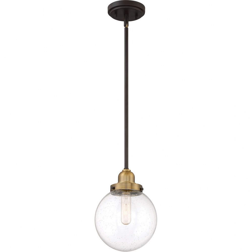 Quoizel Lighting-TNC1507WT-Trance - 1 Light Mini Pendant - 11 Inches high Western Bronze  Western Bronze Finish with Clear Seedy Glass