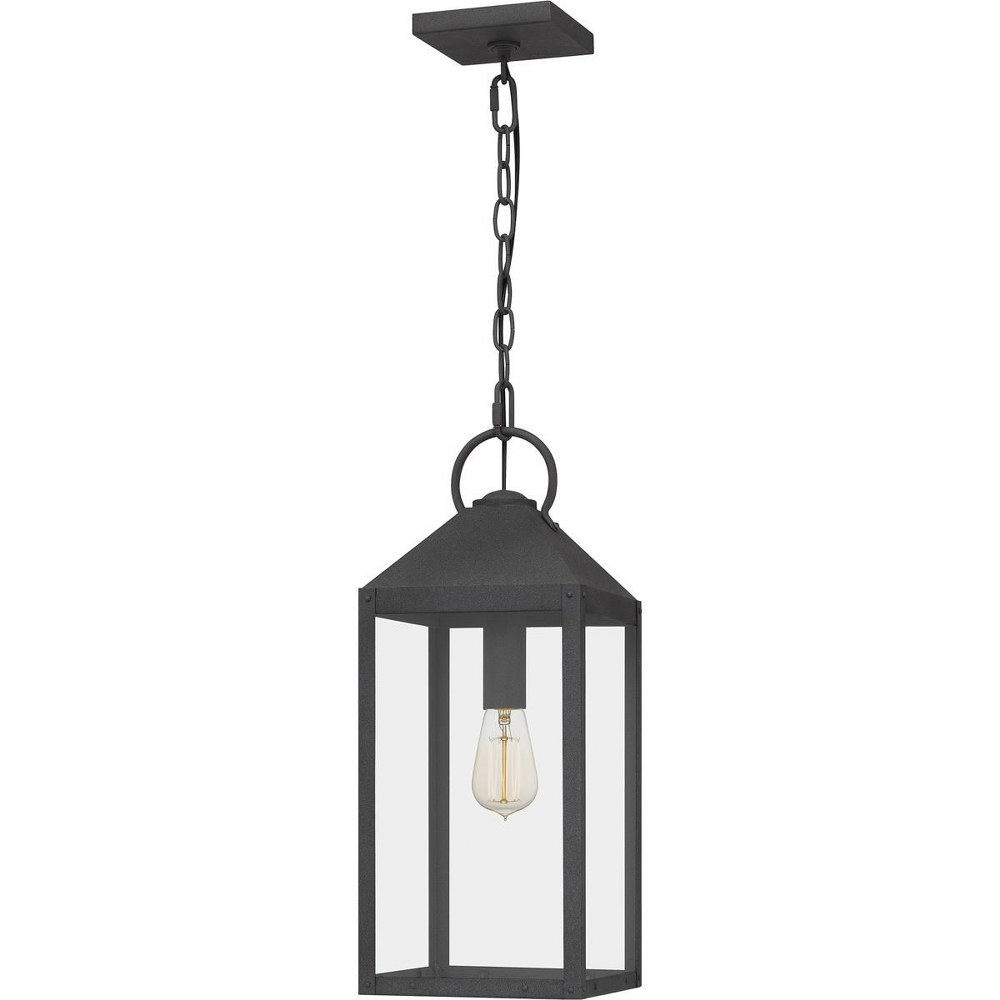 Quoizel Lighting-TPE1908MB-Thorpe - 1 Light Outdoor Hanging Lantern - 19.75 Inches high made with Coastal Armour   Mottled Black Finish