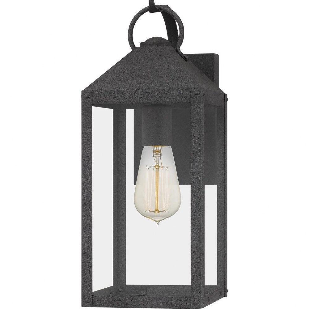 Quoizel Lighting-TPE8406MB-Thorpe - 1 Light Medium Outdoor Wall Lantern made with Coastal Armour   Mottled Black Finish