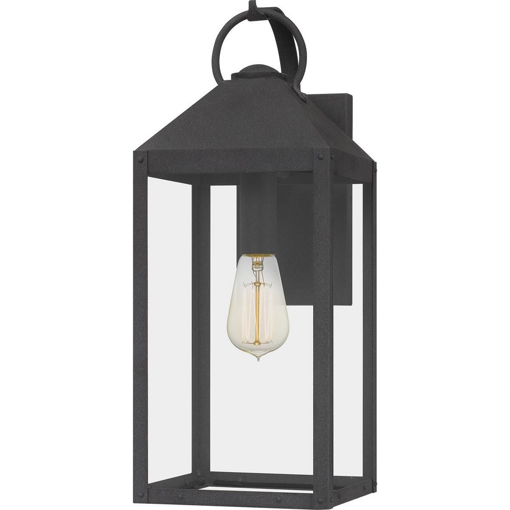 Quoizel Lighting-TPE8408MB-Thorpe - 1 Light Large Outdoor Wall Lantern   Mottled Black Finish
